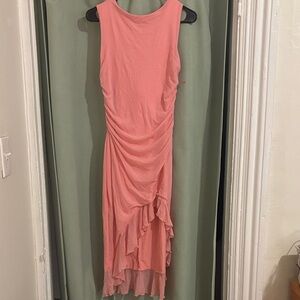 Elegant Pink Sleeveless Dress
